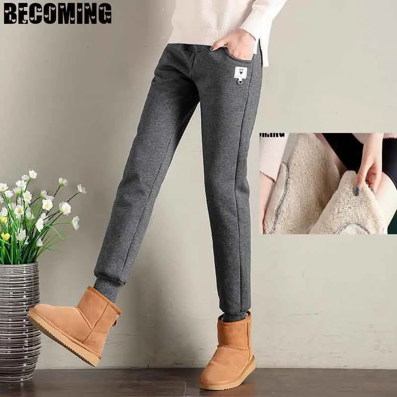 

Winter Pregnant Pants Women's Plush Pants Autumn Winter Lambs Wool Thick Warm Pants Pregnancy Belly Pants Maternity Pants