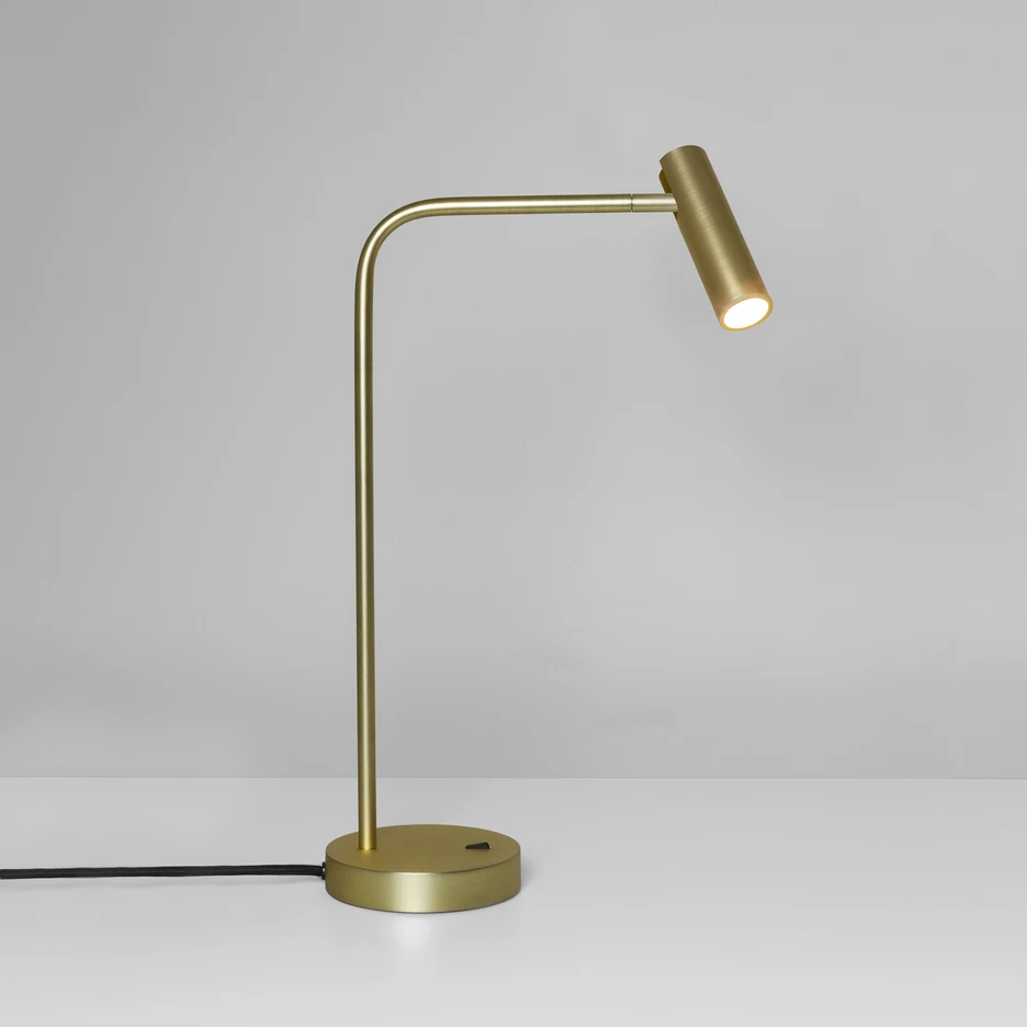 brush brass Светодиодная настольная лампа, деловой офисный светильник с переключателем, светильник для защиты глаз, светодиодная настольная лампа 2 Вт, золото 2700 K, офисный Настольный светильник для книг - Цвет корпуса: brush brass