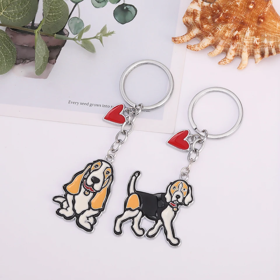 basset hound keyring