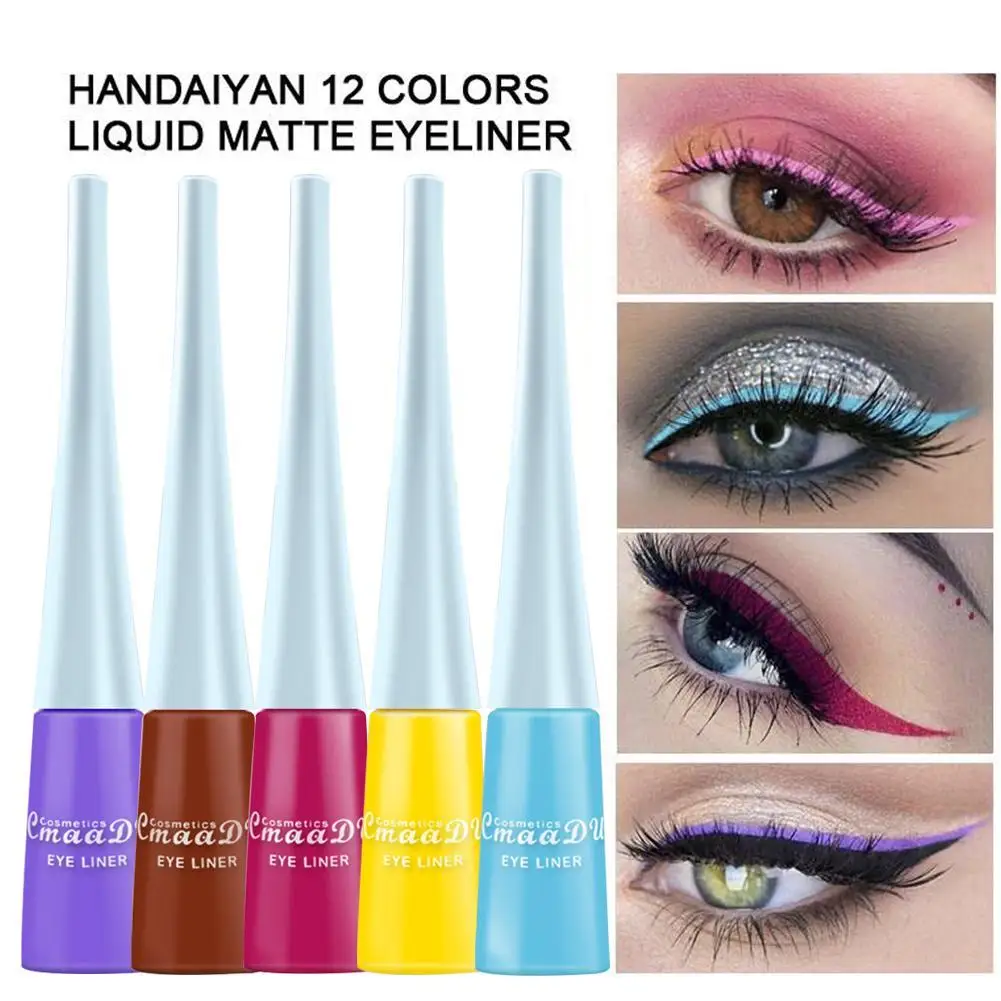 1pc Makeup Colorful Liquid Eyeliner Waterproof Makeup Liquid Eye Liner Neon Blue Green Yellow Green White Matte Liquid Eyeliner 1pc Makeup Colorful Liquid Eyeliner Waterproof Makeup Liquid Eye Liner Neon Blue Green Yellow Green White Matte Liquid Eyeliner