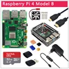 Оригинальный чехол BCM2711 для Raspberry Pi 4 Model B 1/2/4 ГБ ОЗУ, опция, Чехол | SD-карта 32 Гб | Переключатель питания | Micro HDMI | Чехол с 9 слоями | Вентилятор ► Фото 1/6