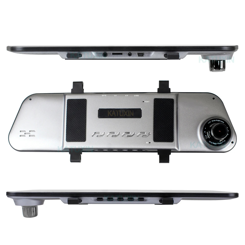 5 дюймов Автомобильный видеорегистратор Даш Cam автомобиля Зеркало заднего вида Камера ips 1080P с двумя объективами матовый Ночное видение HD Камера Регистраторы KATUXIN A5