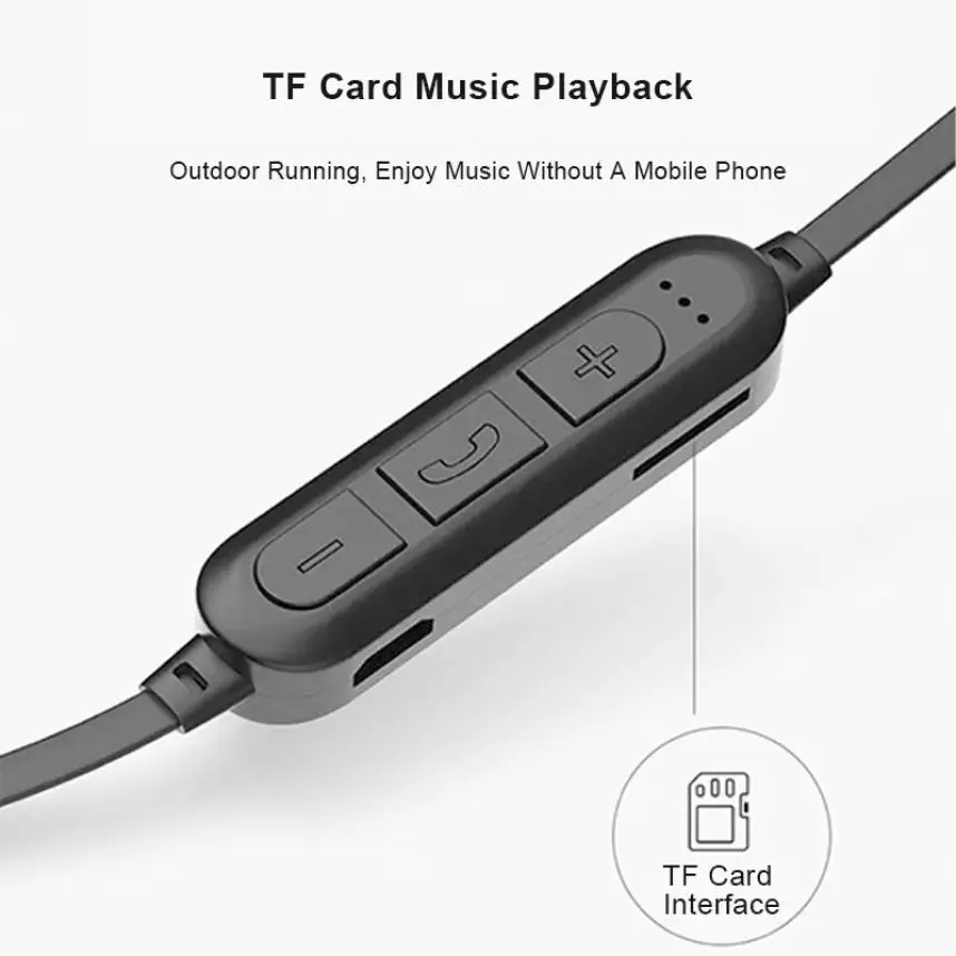 Wired Neck Hanger Earhook Bluetooth Headset 6D Sound Stereo Headphone TF Card Bluetooth 5 0 Dual use Version Waterproof Earphone