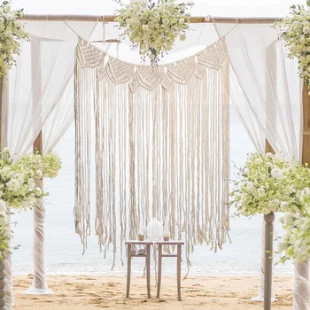 

Macrame Woven Wall Hanging Bohemia Decor Chic Macrame Wall Hanging Tapestry DIY Wall Art Apartment Dorm Home Room Decoration