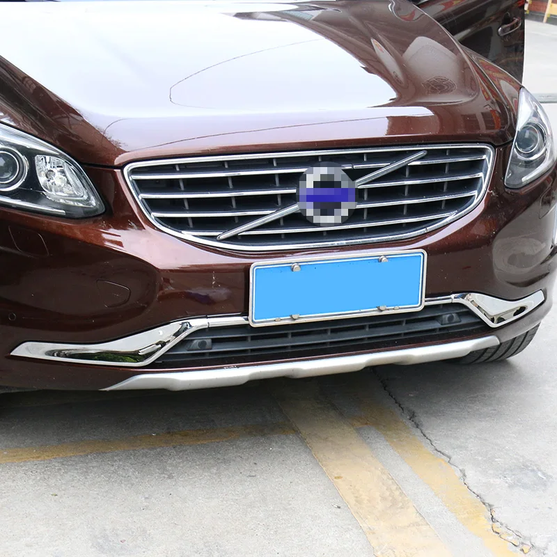 4 шт. для Volvo XC60 ABS передний бампер Нижняя Центральная решетка гриль накладка автомобильные аксессуары для модернизации