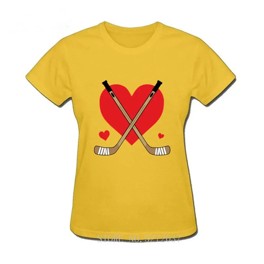Love Heart Hockey женская футболка модная футболка с короткими рукавами и принтом на заказ из мягкого хлопка для девочек