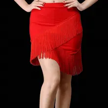 Новые Сексуальные латинские танцевальные юбки для взрослых Одежда для сцены балетная пачка Танго Сальса танцевальная одежда латинские юбки с бахромой