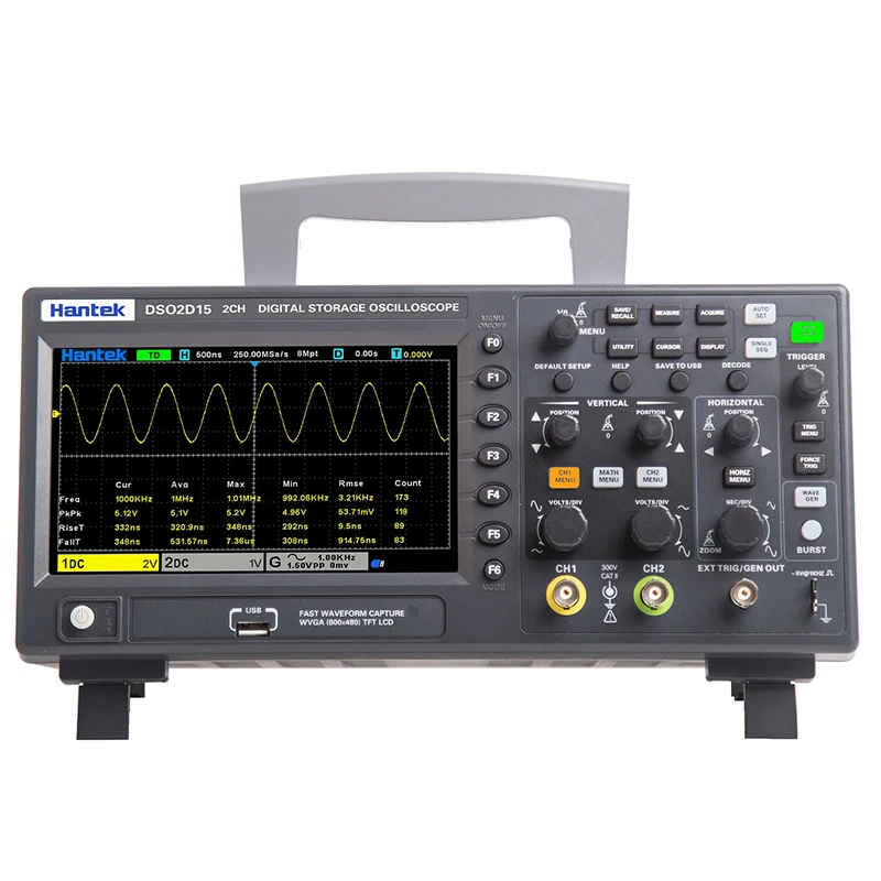 Цифровой осциллограф Hantek DSO2C10 2C15 2D10 2D15 двухканальный осциллограф 100 м 150 м 1GS/s|Осциллографы| | АлиЭкспресс