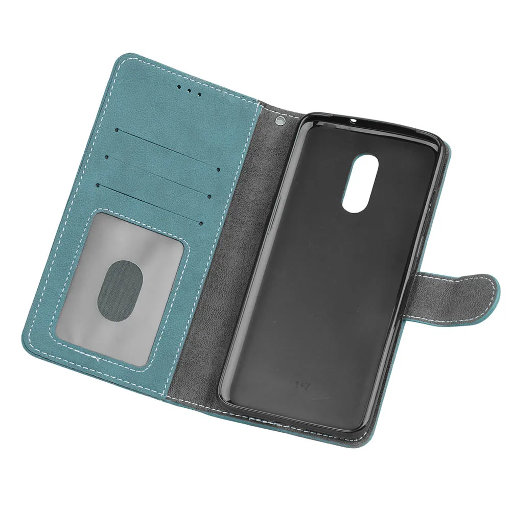 Perfect 100pcs/lot Vintage Scrub 3 card flip wallet leather cover case for One plus 5 5T 6 7 7 Pro Oneplus 5 5 T 6 7 7 Pro shell 53