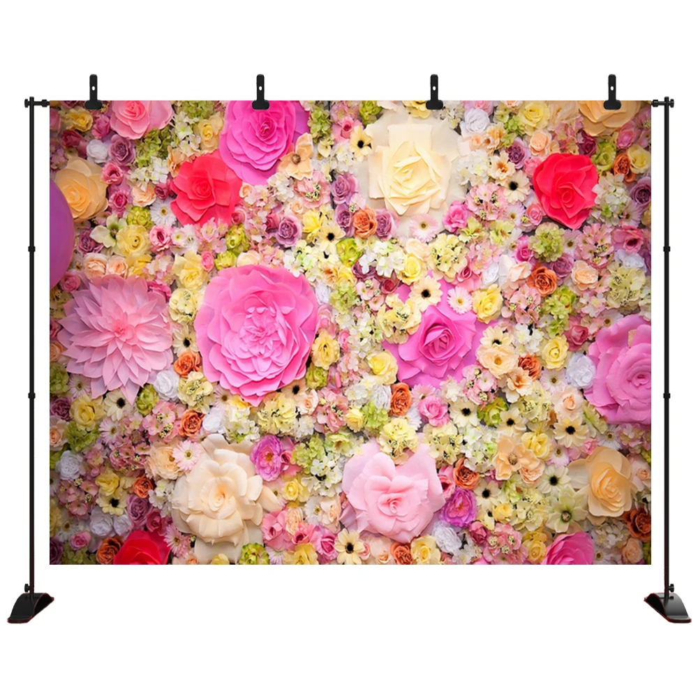 

Wedding Background Photography rose Flower Stage Ceremony Baby Birthday Party Love Portrait Photography Backdrop
