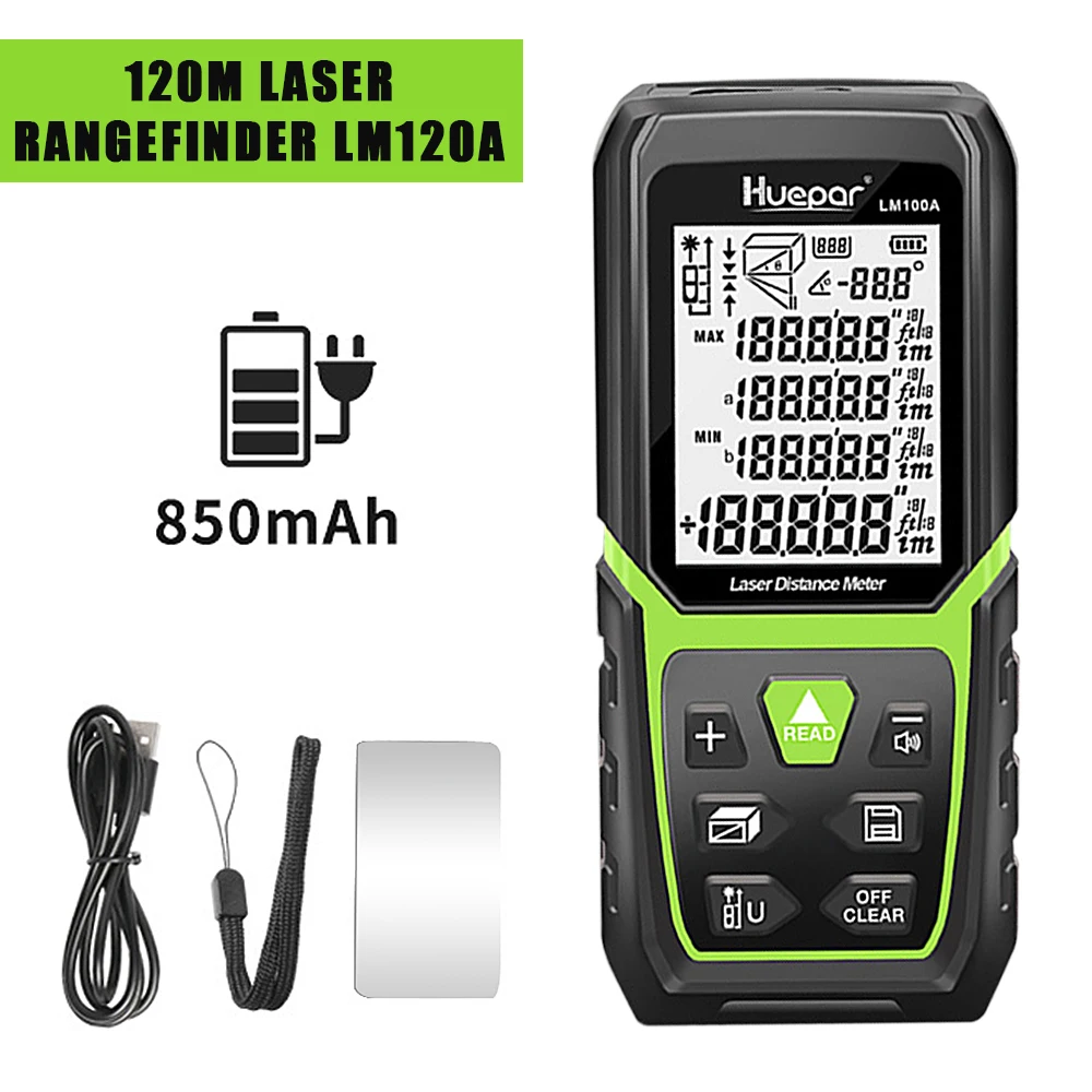 Electronic Roulette Laser Rangefinder 50/100/ 120m Laser Auto Level Distance Meter Digital Analysis Lazer Measuring Range Finder