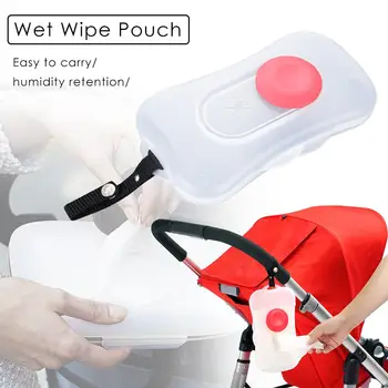 

On-the-Go Snug Seal Baby Wipes Case Wet Wipe Box Portable Convenient Wet Wipe Pouch For Baby Use Dispenser For Stroller