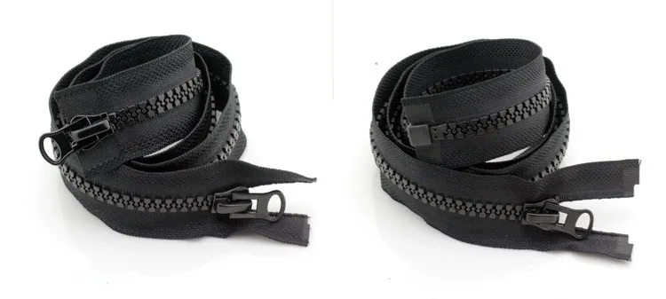 Meetee 2pcs 60-500cm 8# Double/Single Sliders Resin Zipper Open-End Auto Lock Zip DIY Down Jacket Tent Sewing Costume Accessory