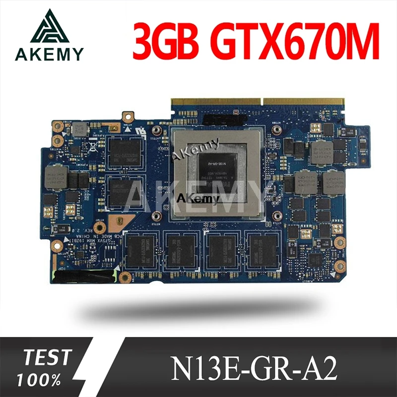 Видеокарта Akemy для For Asus G75V G75VX 3 ГБ GTX670M с самой высокой конфигурацией N13E GR A2