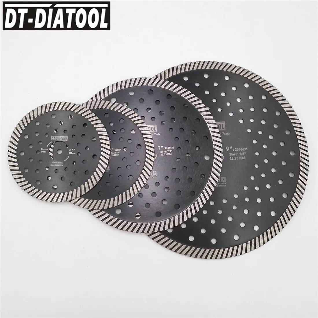 

DT-DIATOOL 1 шт. Алмазный бетон, узкое турбо лезвие с несколькими отверстиями, режущий диск для гранита, мрамора, кирпичной кладки