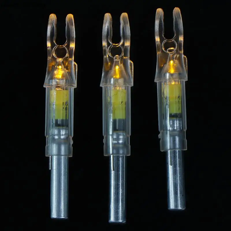 3pcs Automatically Luminous Arrow Nock Tail Hunting Shooting Fit 6.2mm Shaft Lighted Bow LED Glowing | Спорт и развлечения