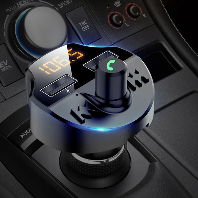 

Universial Wireless In-Car Bluetooth FM Transmitter MP3 Radio Adapter Car Fast USB Charger Cigarette Lighter Socket Accessary