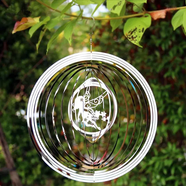 30 Cm -Es Tündérszél Hangjelek 3D Szélcsalád Szél Fonó Szélfutó Kerti Lógó Díszek Dekoráció - Image 2