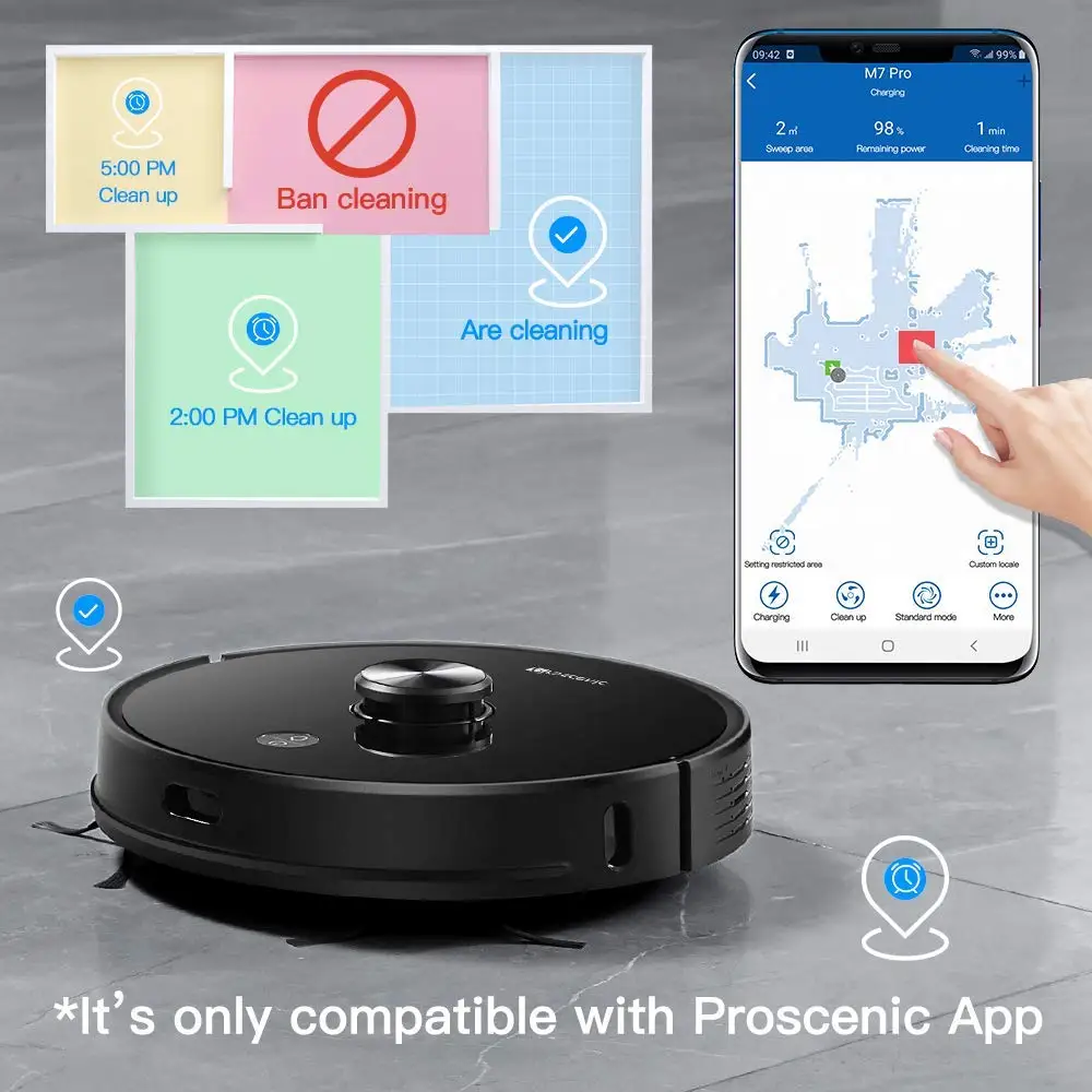 Робот пылесос Proscenic M7 Pro 2700 па с лазерной навигацией|Пылесосы| |