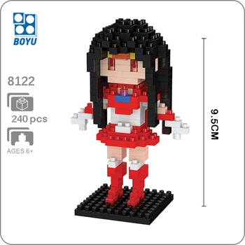 

BOYU 8122 Anime Sailor Moon Mars Hino Rei Girl DIY 3D Model Diamond Mini Building Small Blocks Bricks Toy for Children no Box