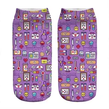 

Women's socks kawaii Proud to Be a Nurse Purple Printed Socks Woman harajuku Happy Funny Novelty cute girl gift Socks for women