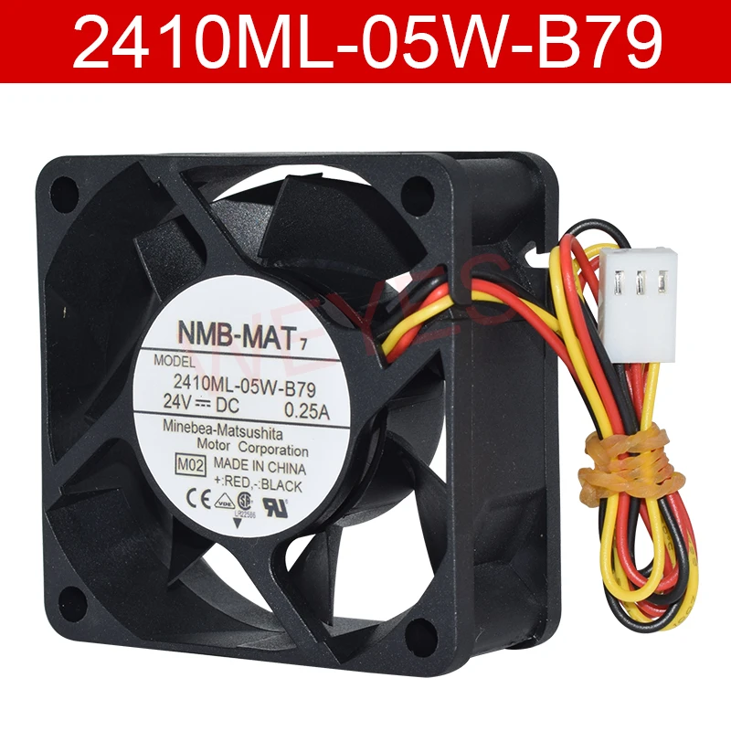 Прямоугольный охлаждающий вентилятор для NMB MAT 2410ML-05W-B79DC 24 В 0 25 А 60x60x25 мм |