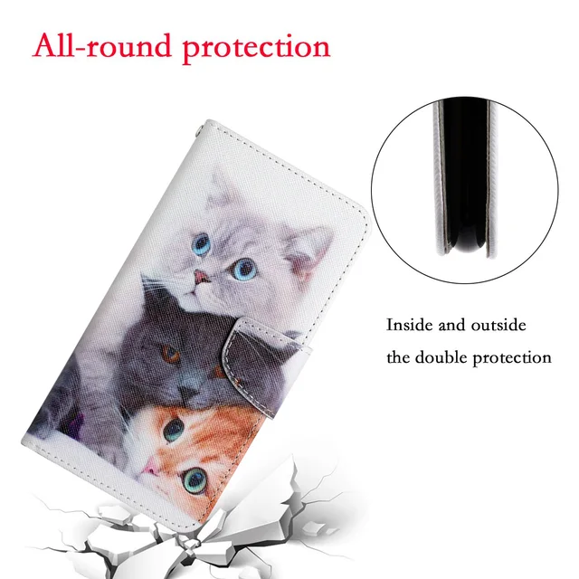 Stylish Lovely Cat Leather Case for Samsung Galaxy