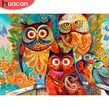 

HUACAN 5d DIY Diamond Painting Full Square/Round Owl Diamond Embroidery Mosaic Animal Home Decoration