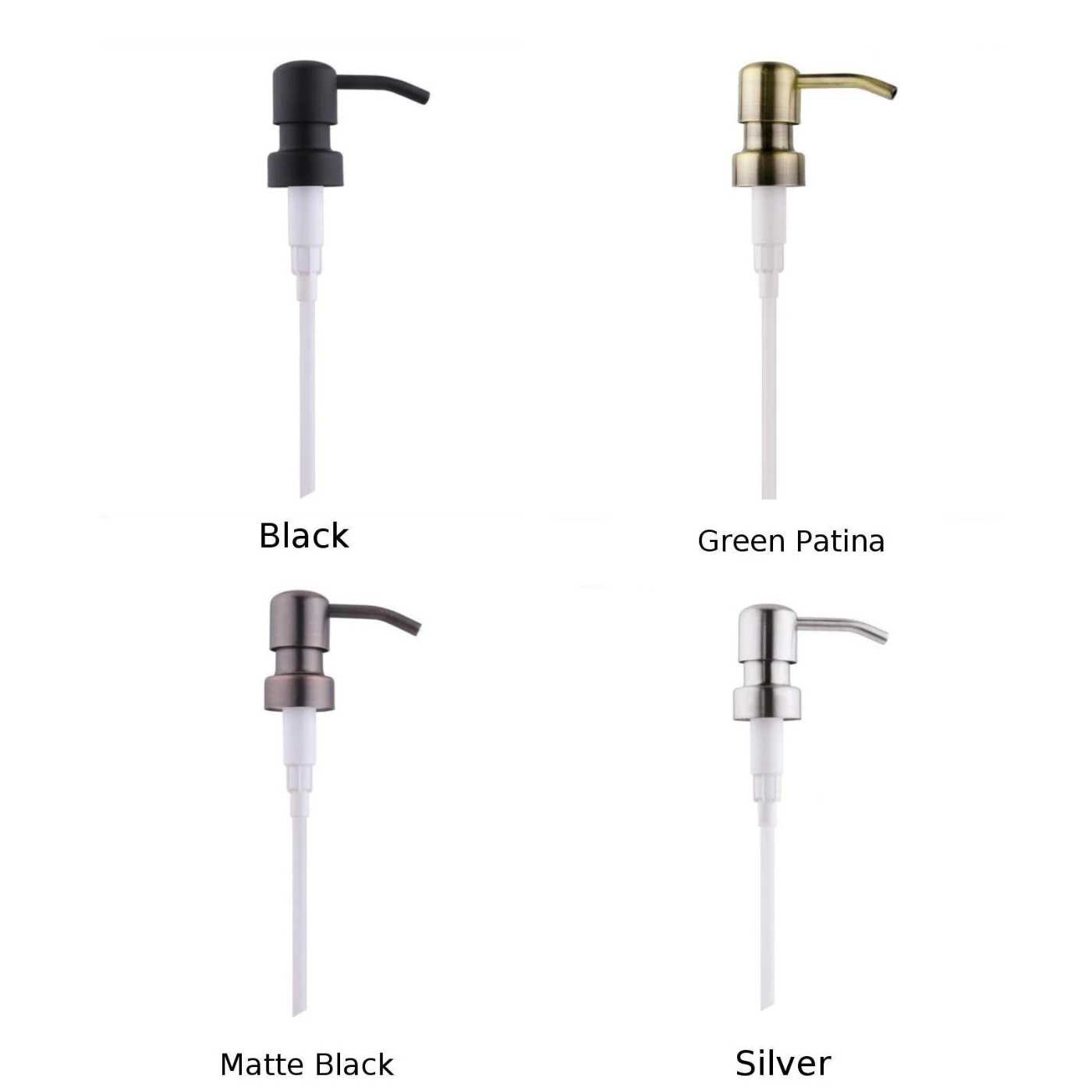 Lotion Pump Head Liquid Dispenser Bottles Jars DIY Metal Tube Bathroom