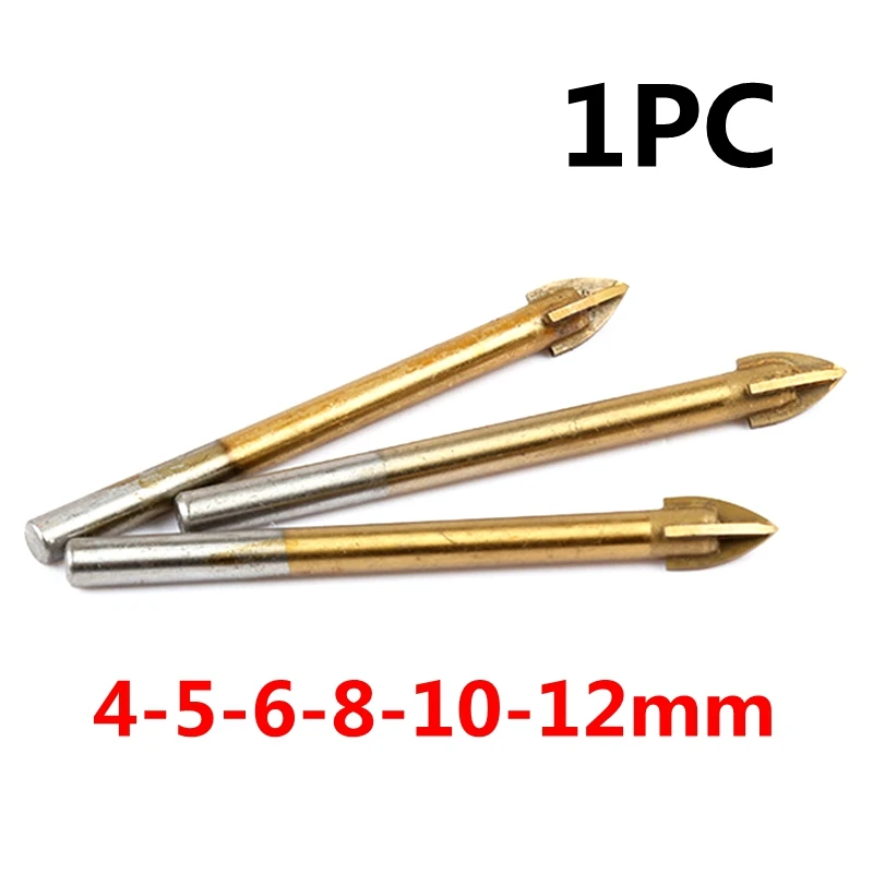 

Point 4 Cutting Edges Tile Glass Cross Spear Head Drill Bits 1Pc 4-12mm Cross Spear Head Drill Carbide Glass Drill Bit Set