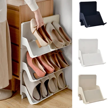 

Newly Superimposed Shoe Racks Combinable Multi-storey Plastic Shoes Storage Hangers for Living Room Door Cabinet CLA88