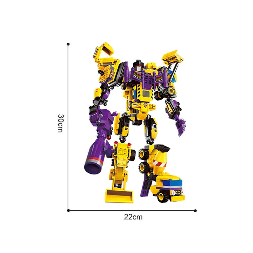 1401 Qman блок 599 штук 7 в 1 сборка автомобиля трансформирующиеся роботы Diy abs-игрушка для мальчика обучающая