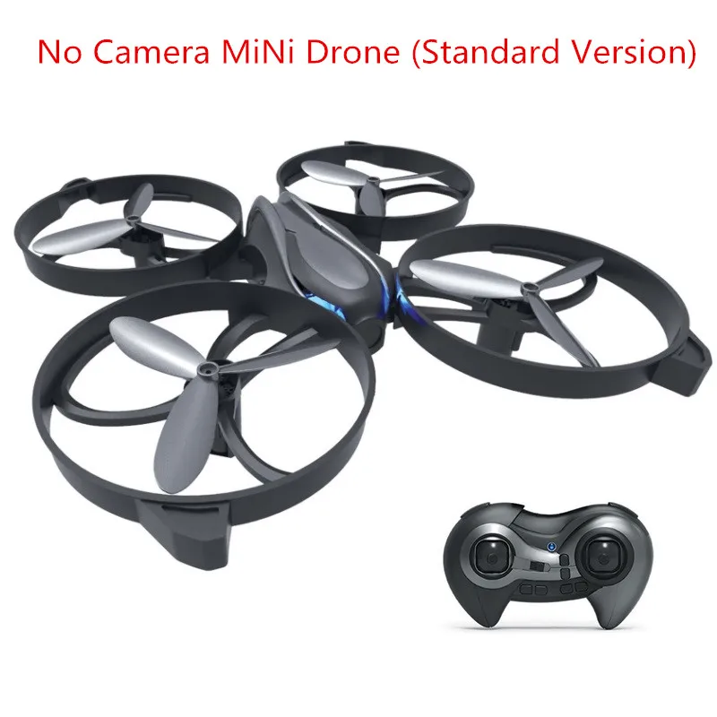 Мини-Дрон с Камера HD и поддержкой Wi-Fi FPV Квадрокоптер 6-осевой гироскоп фиксированная высота режим одной кнопкой возврата 3D флип вертолет Дрон игрушки - Цвет: Black No Camera