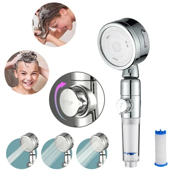 

Shower Head Water Saving Filter Spray Nozzle High Pressure Handheld Water Saving Shower Head Set With Filters Hand Shower