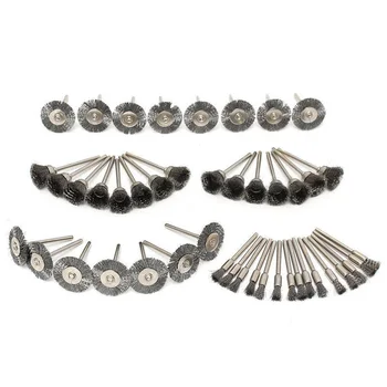 

45pcs Wheel Mix Polishing Rust Remover Set Rotary Car Cleaning Tools Accessories Dust Steel Wire