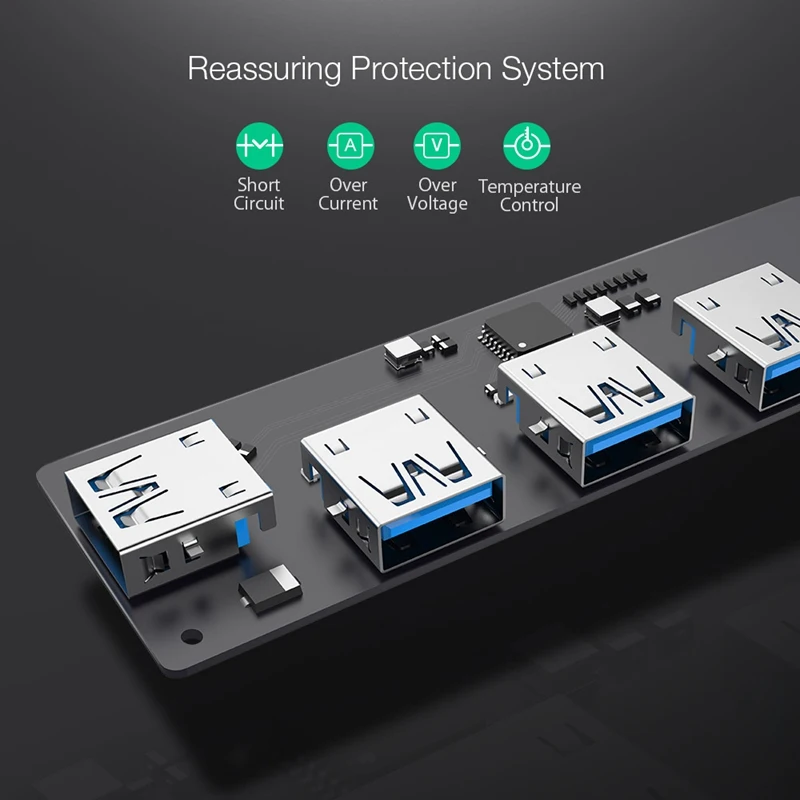 BlitzWolf мини USB 3,0 концентратор 4 Порты и разъёмы Питание OTG с Micro USB Мощность Интерфейс для MacBook-ноутбук планшетный компьютер OTG usb-хаб