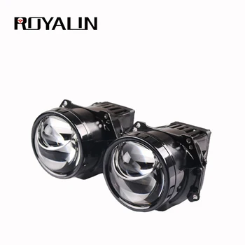 

ROYALIN Newest 3.0inch Bi LED Laser Projector Headlights Lens hi/low Beam 6000K Universal Auto Headlamps retrofits For Morimoto