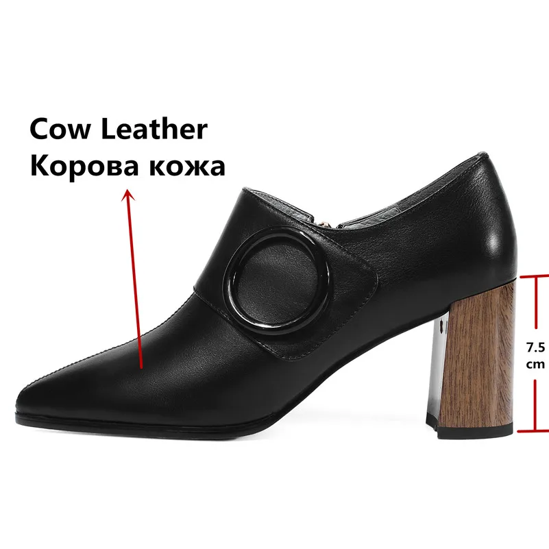 FEDONAS/женские туфли-лодочки на высоком каблуке; классические женские туфли из натуральной кожи с острым носком; сезон весна-осень; Новая женская повседневная обувь на молнии для выпускного вечера