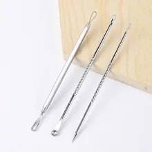 

3pcs/set Blackhead Remover Acne Blackhead Vacuum Comedone Blemish Extractor Pimple Needles Removal Tool Spoon For Face