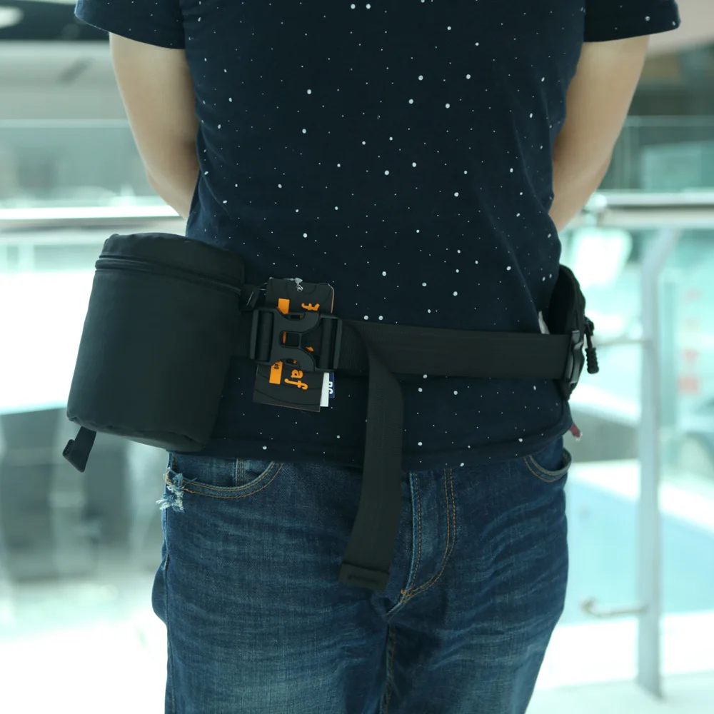 Andoer водонепроницаемые накладки для объектива камеры сумка чехол протектор для Nikon Canon sony Объектив камеры сумка чехол Черный Размер s m l