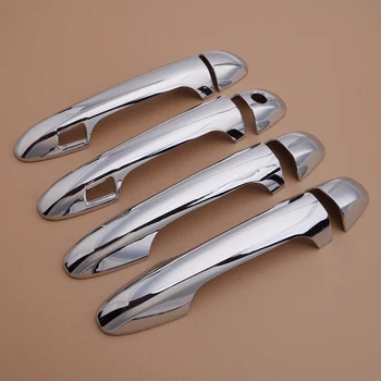 

8 Pcs Chrome Door Handle Cover Protector Trim w/ Smart Key fit for Toyota Highlander 2014 2015 2016