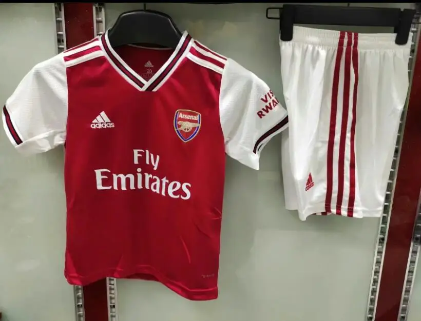 19/20 футбольная рубашка «Arsenal», Детский комплект OZIL, домашняя красная футбольная майка, LACAZETTE AUBAMEYANG, короткая детская футболка для футбола