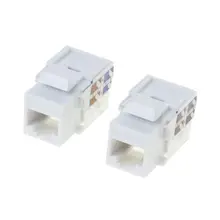 Module réseau CAT5e Information prise RJ45 connecteur adaptateur Keystone Jack 2 pièces