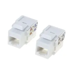 Module réseau CAT5e Information prise RJ45 connecteur adaptateur Keystone Jack 2 pièces 