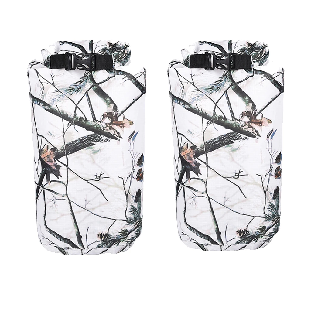 Pack Of 2 8+15L Waterproof Dry Bag Snow Camouflage For Kayak Camping Rafting