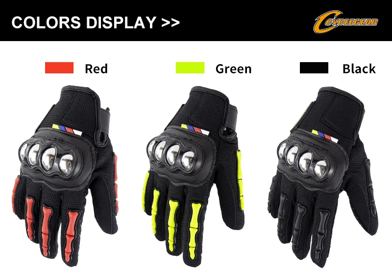Cycle gear мужские анти-осенние гоночные мотоциклетные дышащие перчатки с сенсорным экраном полный палец перчатки наружная спортивная одежда защитное снаряжение