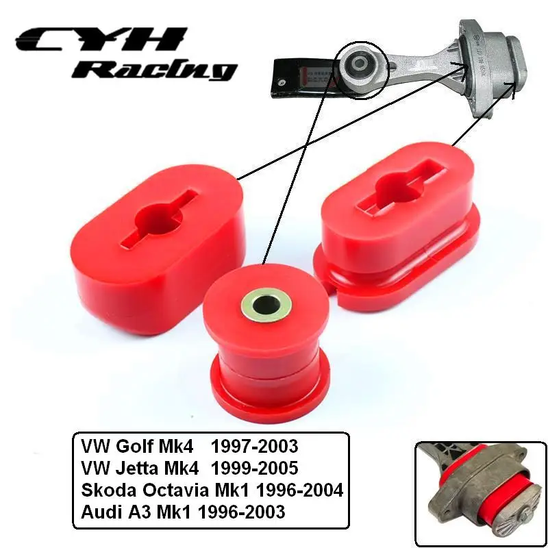 Engine Mount Insulator Polyurethane Dog Bone Bushing for VW Golf MK4 97-03 Beetle 98-11 Jetta 99-05 TT MK1 99-06