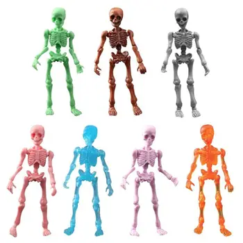 

Movable Mr. Bones Skeleton Human Model Skull Full Body Mini Figure Toy Halloween