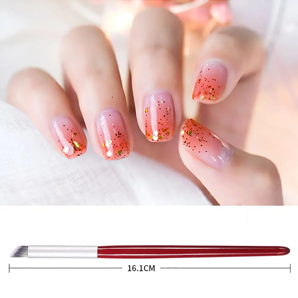 

1pc Professional Nail Brush Painting Drawing Pen Brushes Wood Handle Manicure Pedicure Brush Soft Hair Ombre Gradient Nail Tools