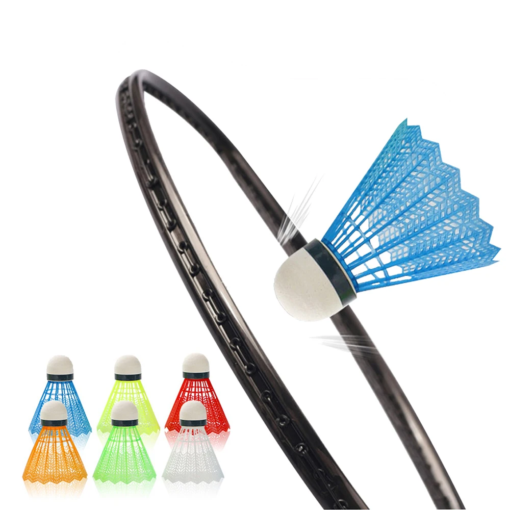 Colorful Badminton Balls Portable Indoor Outdoor Sport Training Game Flying Stability Durable Balls Nylon Shuttlecocks 12PCS badminton shuttlecock badminton ball